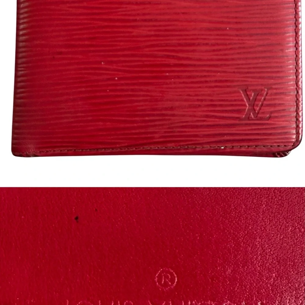 Louis Vuitton Red Epi Leather Bifold Wallet